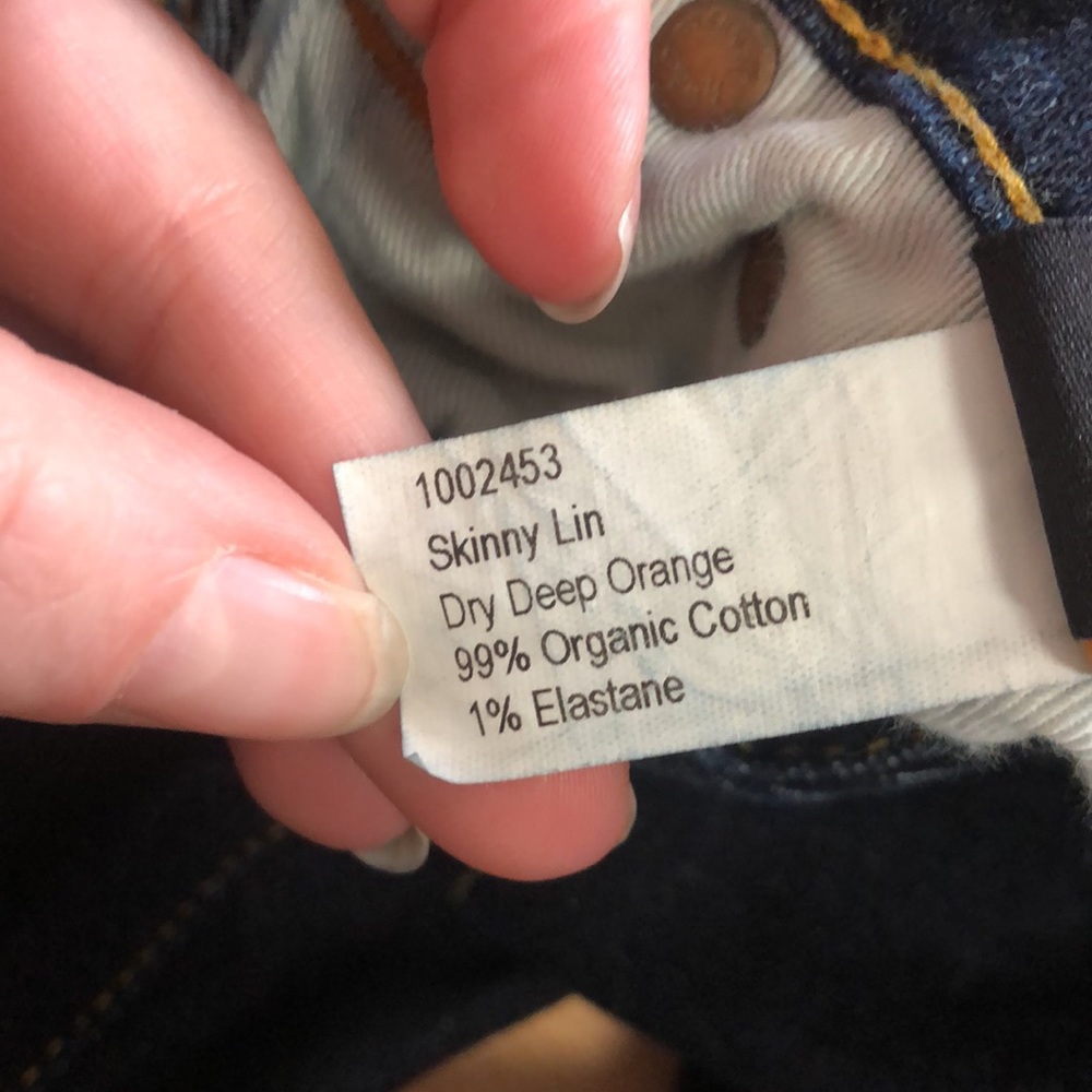Nudie Skinny Lynn Jeans in dry deep Orange - Picture 7 of 9